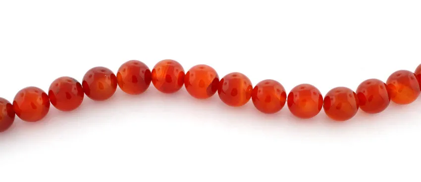 12mm Red Agate Gem Stone Beads