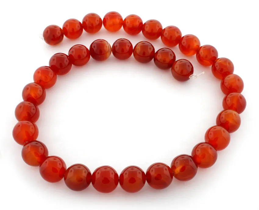 12mm Red Agate Gem Stone Beads