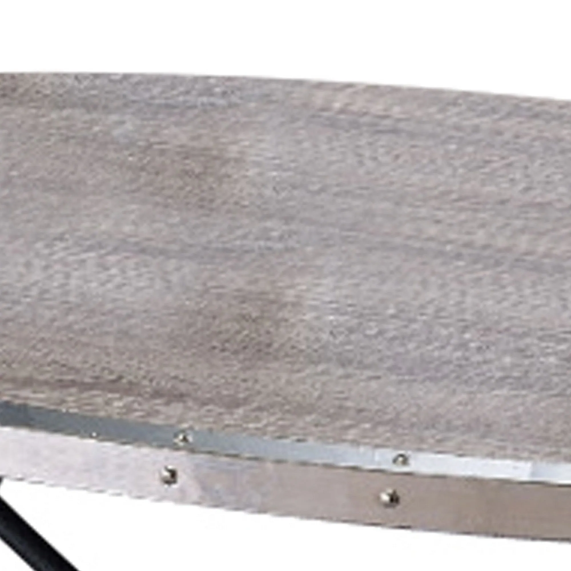 15 Inch Oval Coffee Table With Irregular Metal Base, Gray By Benzara