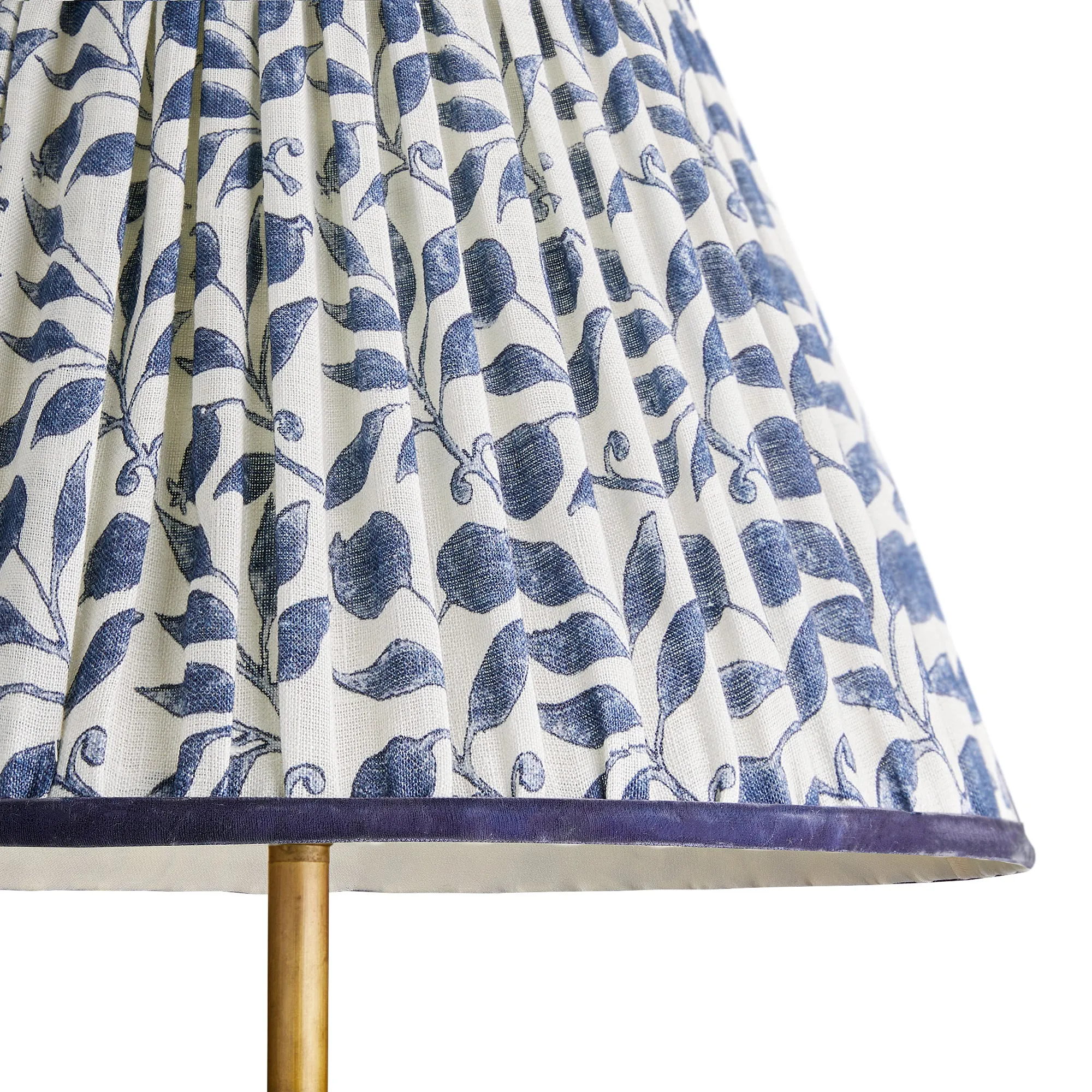 25cm empire shade in indigo Rosehip linen by Morris & Co.