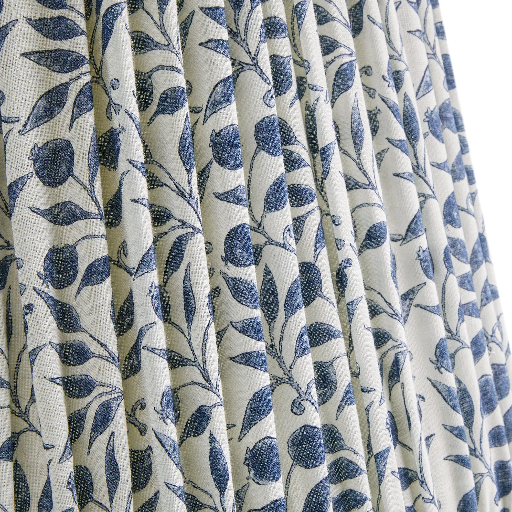 25cm empire shade in indigo Rosehip linen by Morris & Co.