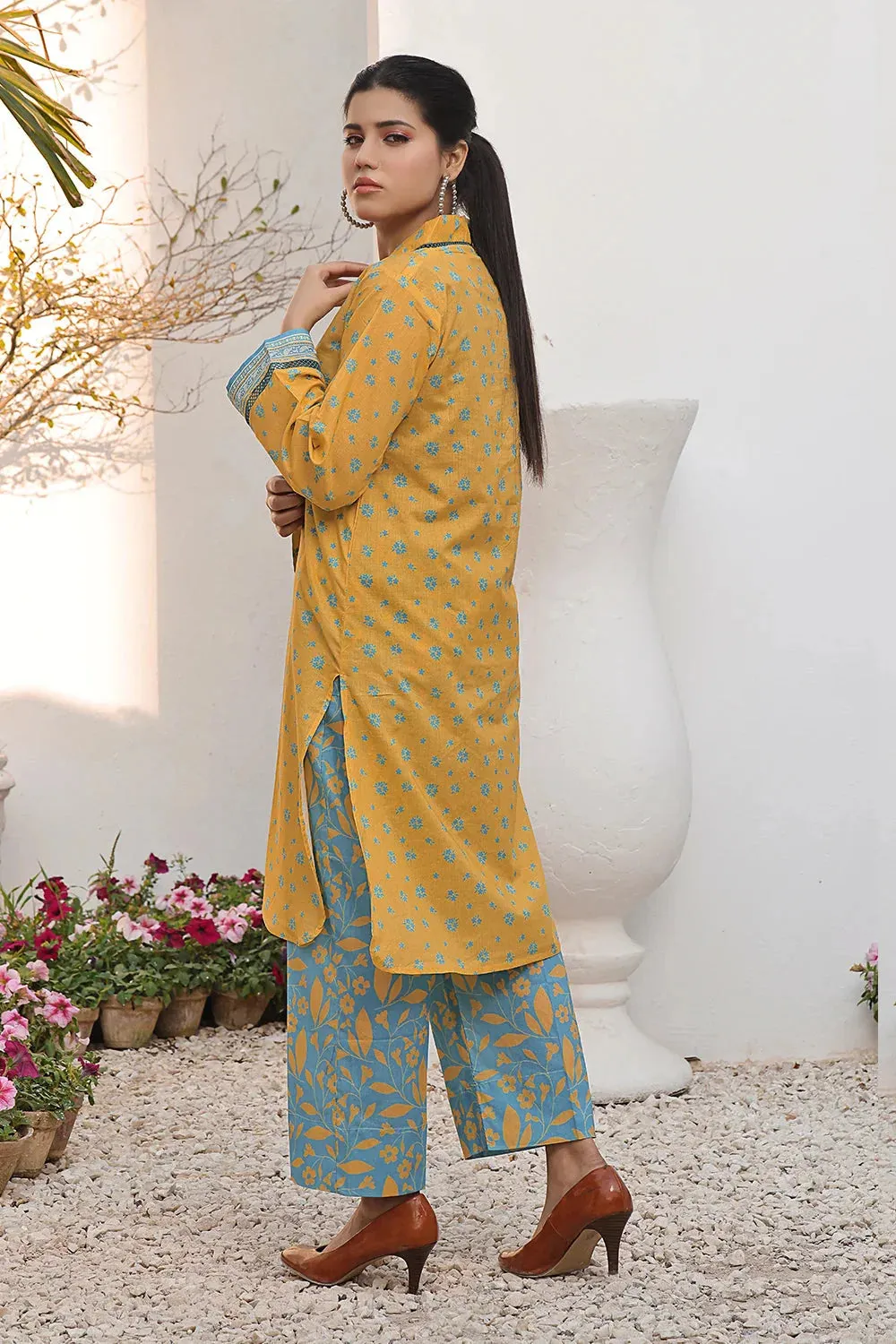 2PC Unstitched Printed Lawn Shirt and Trouser KST-2579