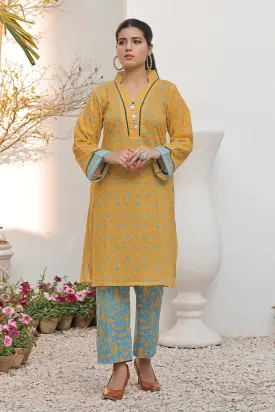 2PC Unstitched Printed Lawn Shirt and Trouser KST-2579