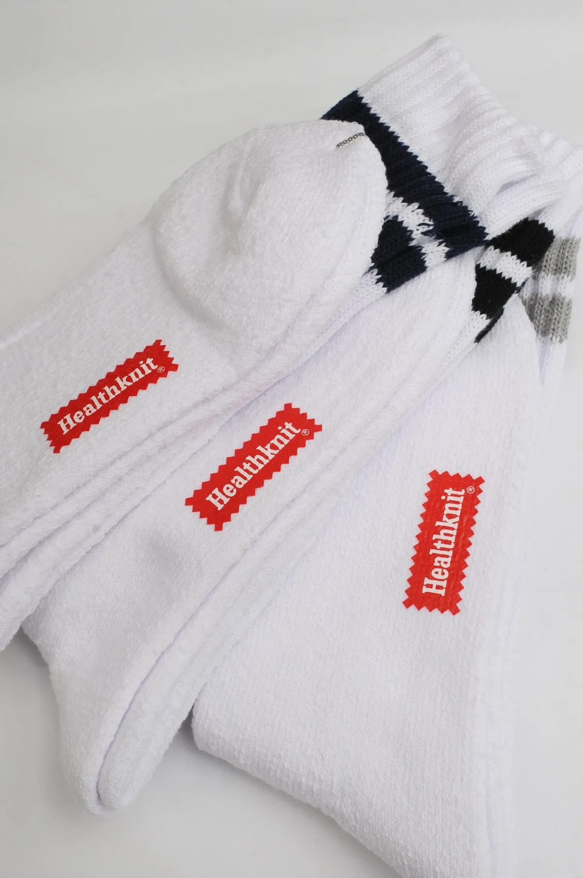 3-Pack White Multi Classic Stripe Socks