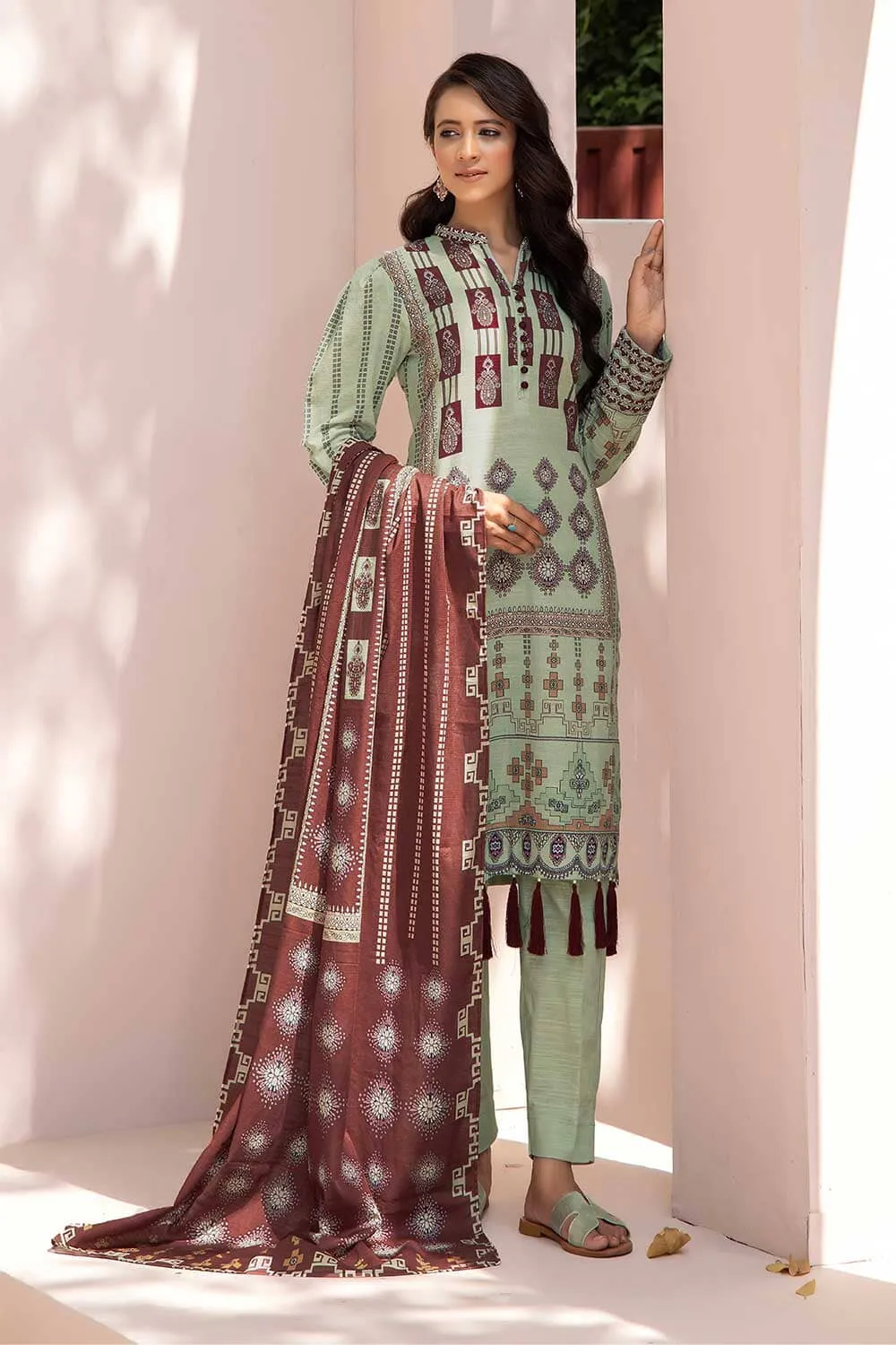 3 Pcs Unstitched Khaddar Suit KKH-2196