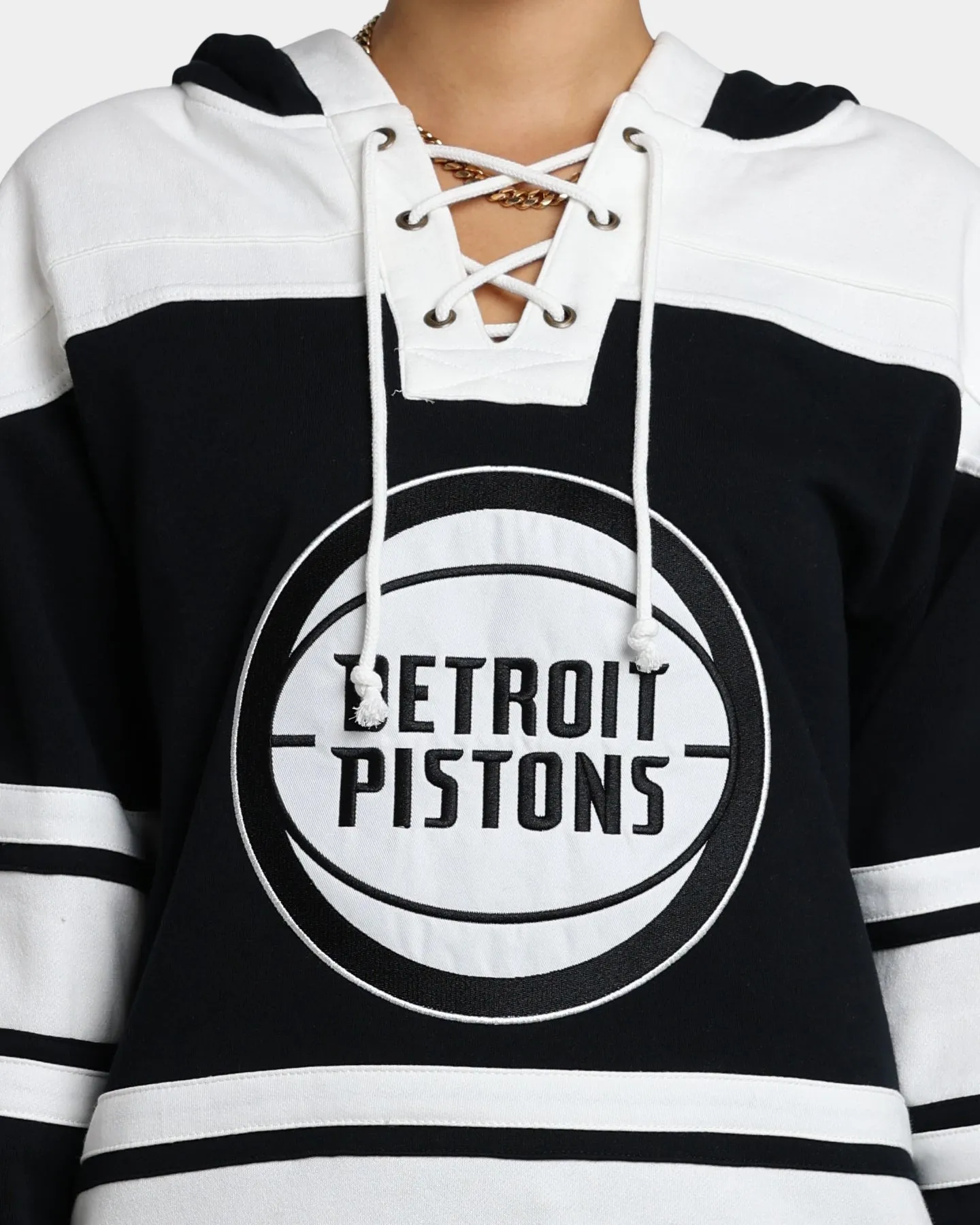 47 Brand Detroit Pistons Superior Lacer Hoodie Jet Black