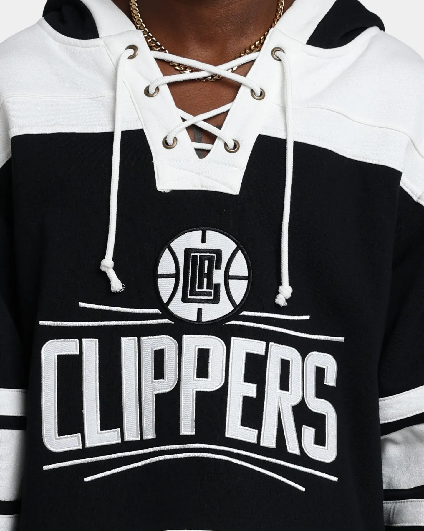 47 Brand LA Clippers Superior Lacer Hoodie Jet Black