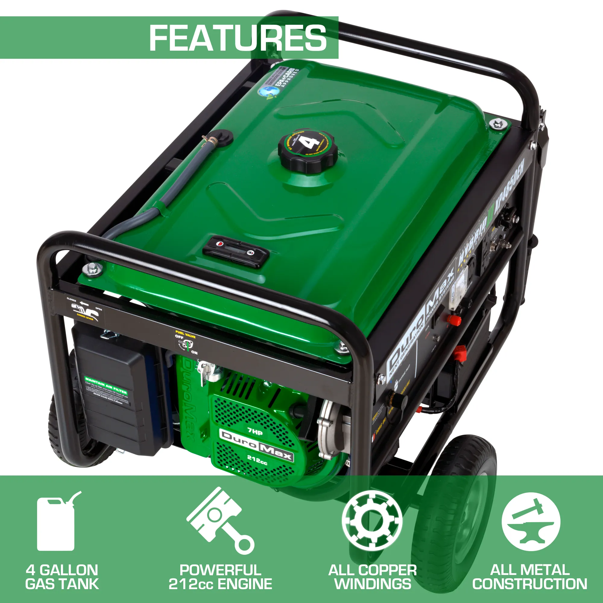 4,850 Watt Dual Fuel Portable Generator