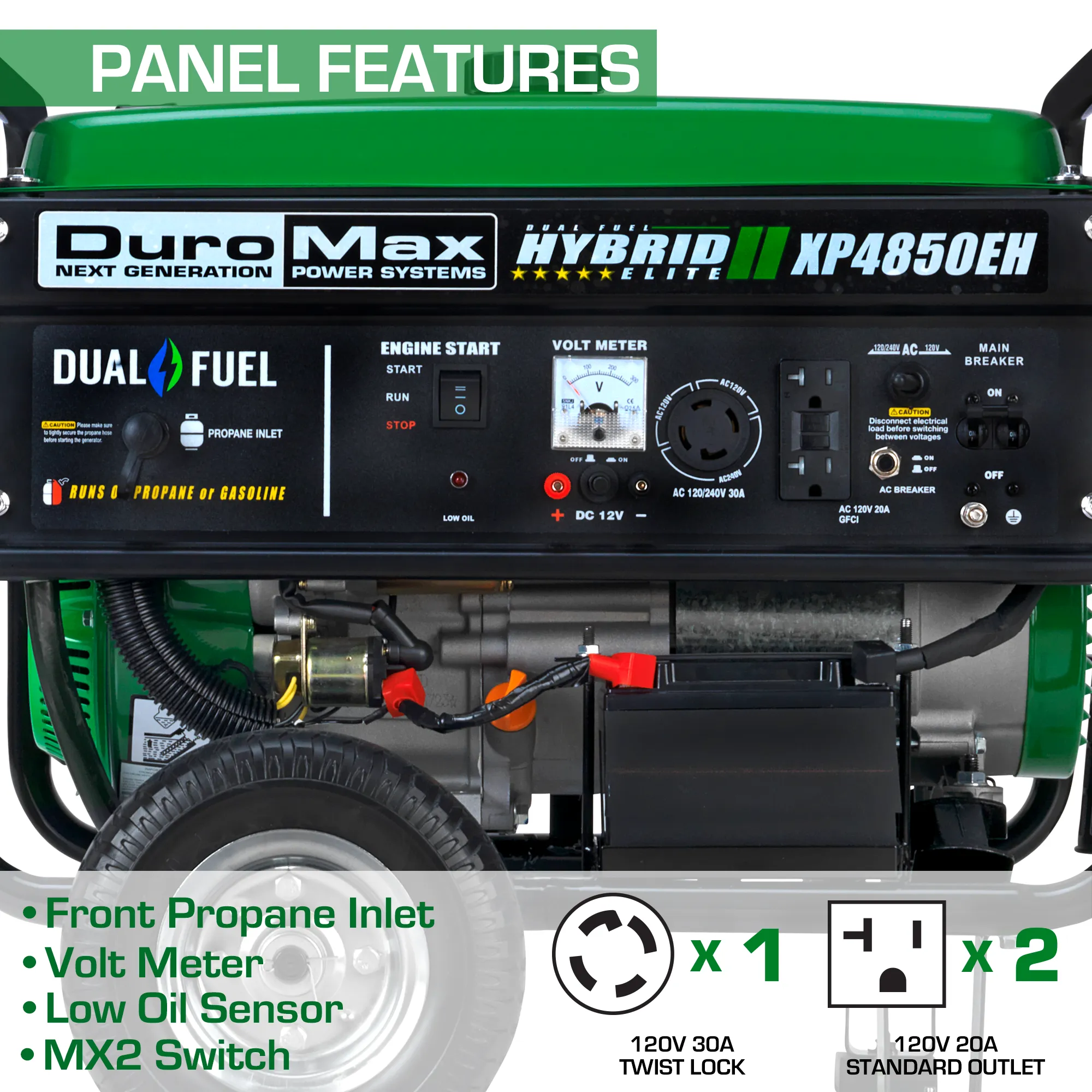 4,850 Watt Dual Fuel Portable Generator