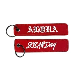 808ALLDAY Red Aloha OE Flight Tag