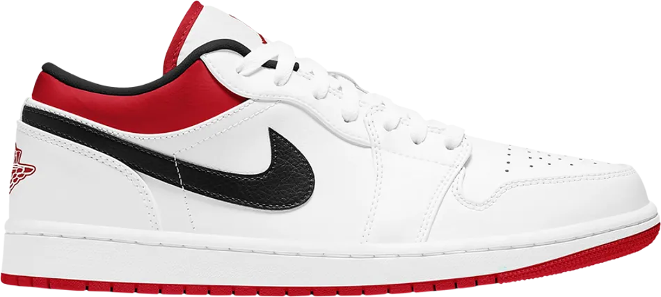 Air Jordan 1 Low "WHITE UNIVERSITY RED BLACK"