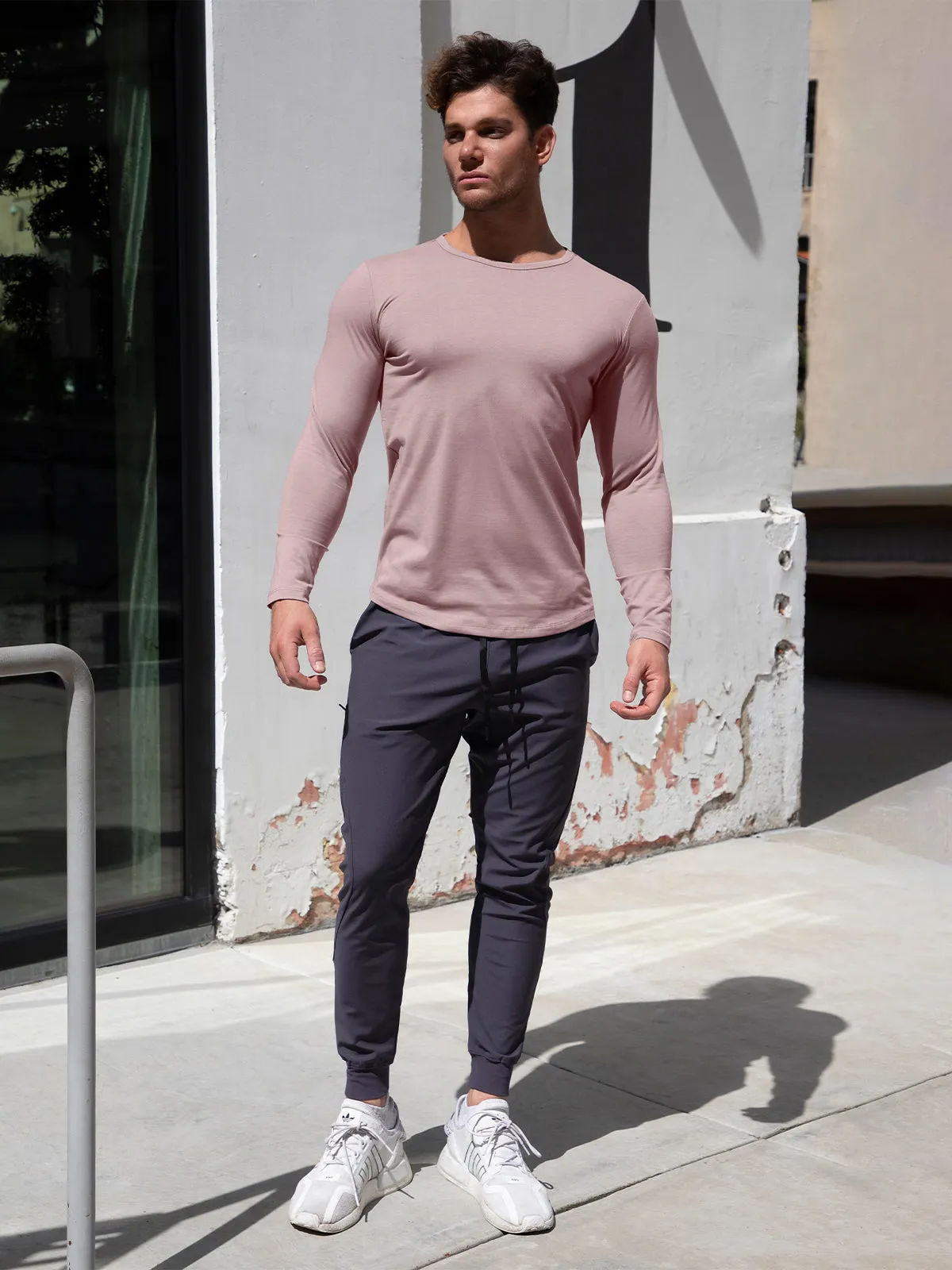 All Day Elite Curve-Hem Tee Long Sleeve