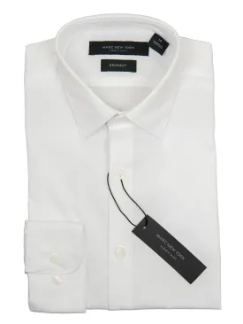 Andrew Marc 27363 60% Cotton / 40% Polyester Boy's Dress Shirt - Solid - White, SkinnyFit