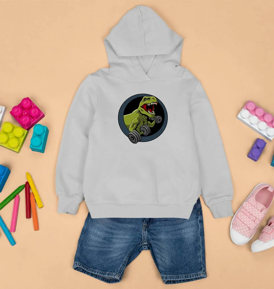 Angry T-Rex Gym Kids Hoodie for Boy/Girl