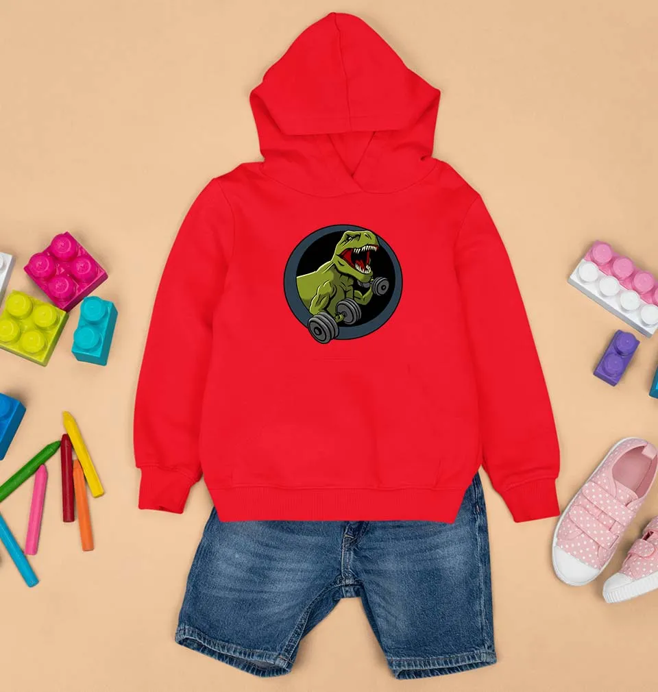 Angry T-Rex Gym Kids Hoodie for Boy/Girl