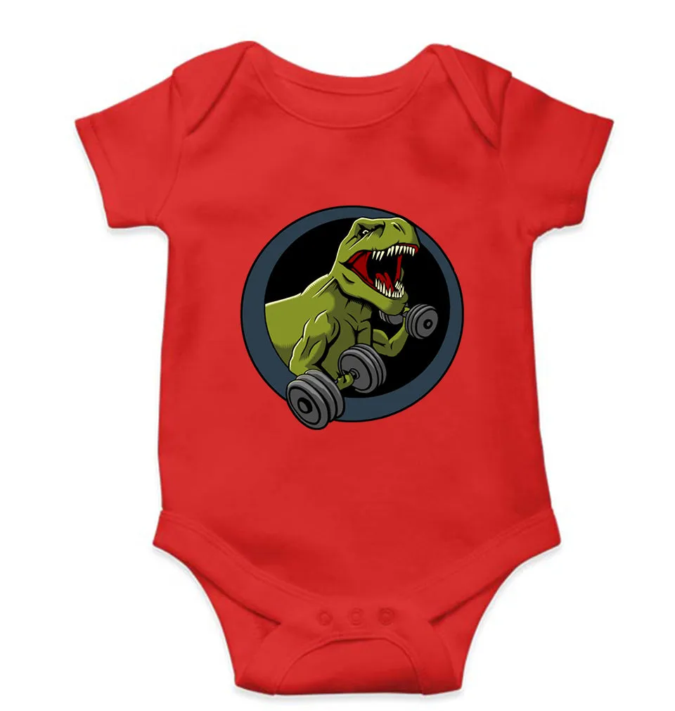 Angry T-Rex Gym Kids Romper For Baby Boy/Girl