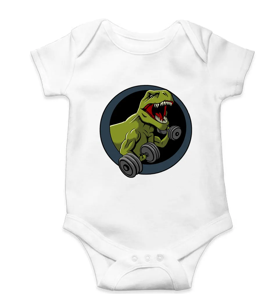 Angry T-Rex Gym Kids Romper For Baby Boy/Girl