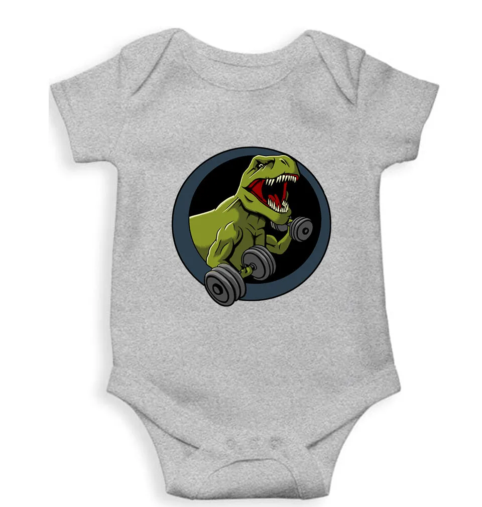 Angry T-Rex Gym Kids Romper For Baby Boy/Girl