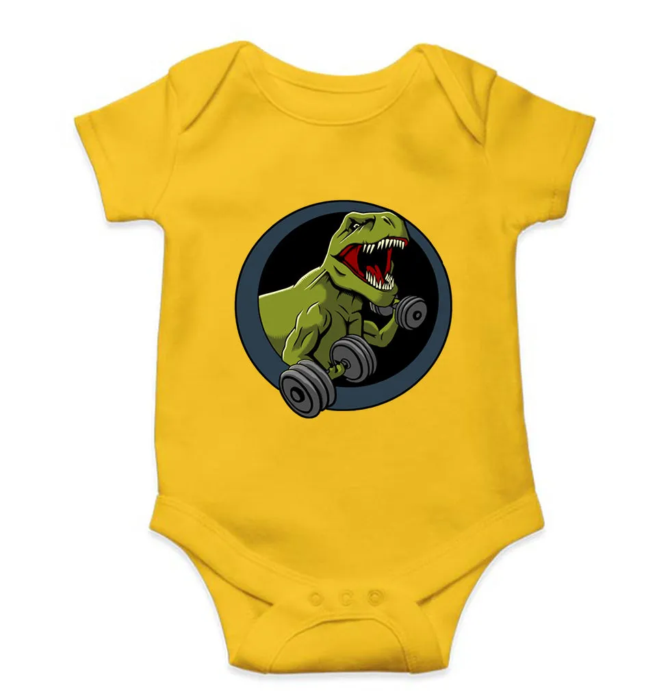 Angry T-Rex Gym Kids Romper For Baby Boy/Girl