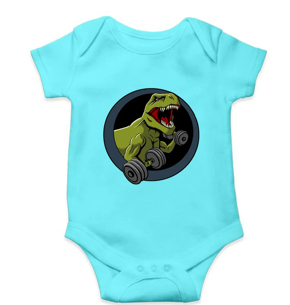 Angry T-Rex Gym Kids Romper For Baby Boy/Girl