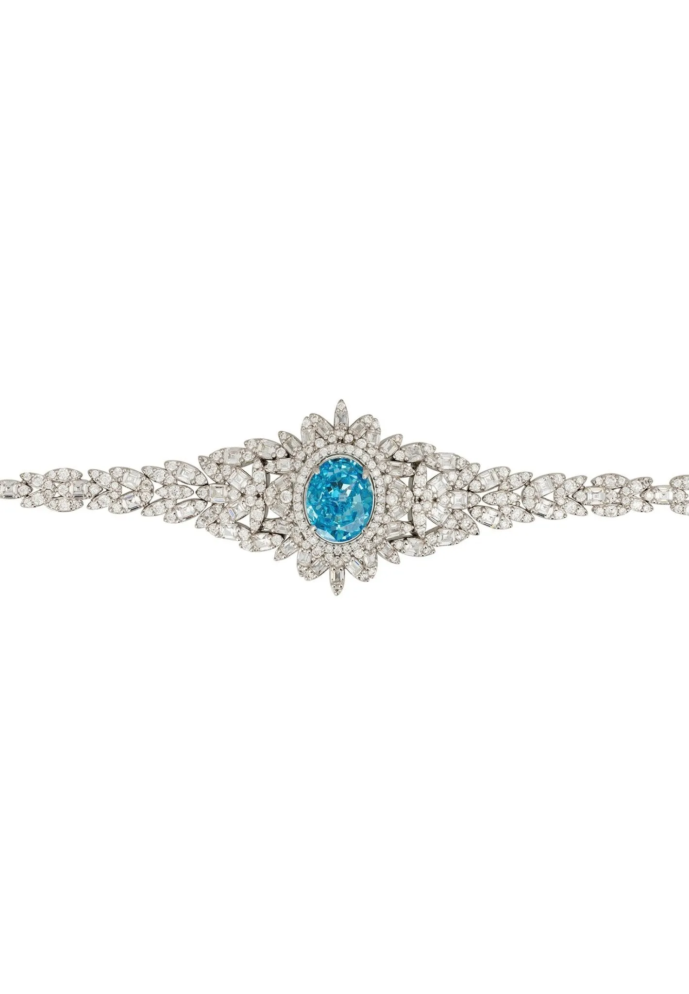 Arabesque Splendor Bracelet Blue Topaz Silver