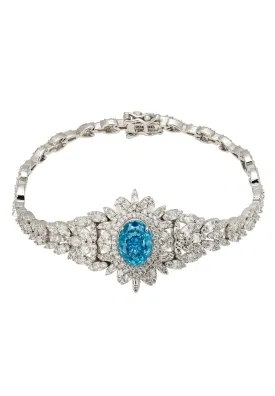 Arabesque Splendor Bracelet Blue Topaz Silver