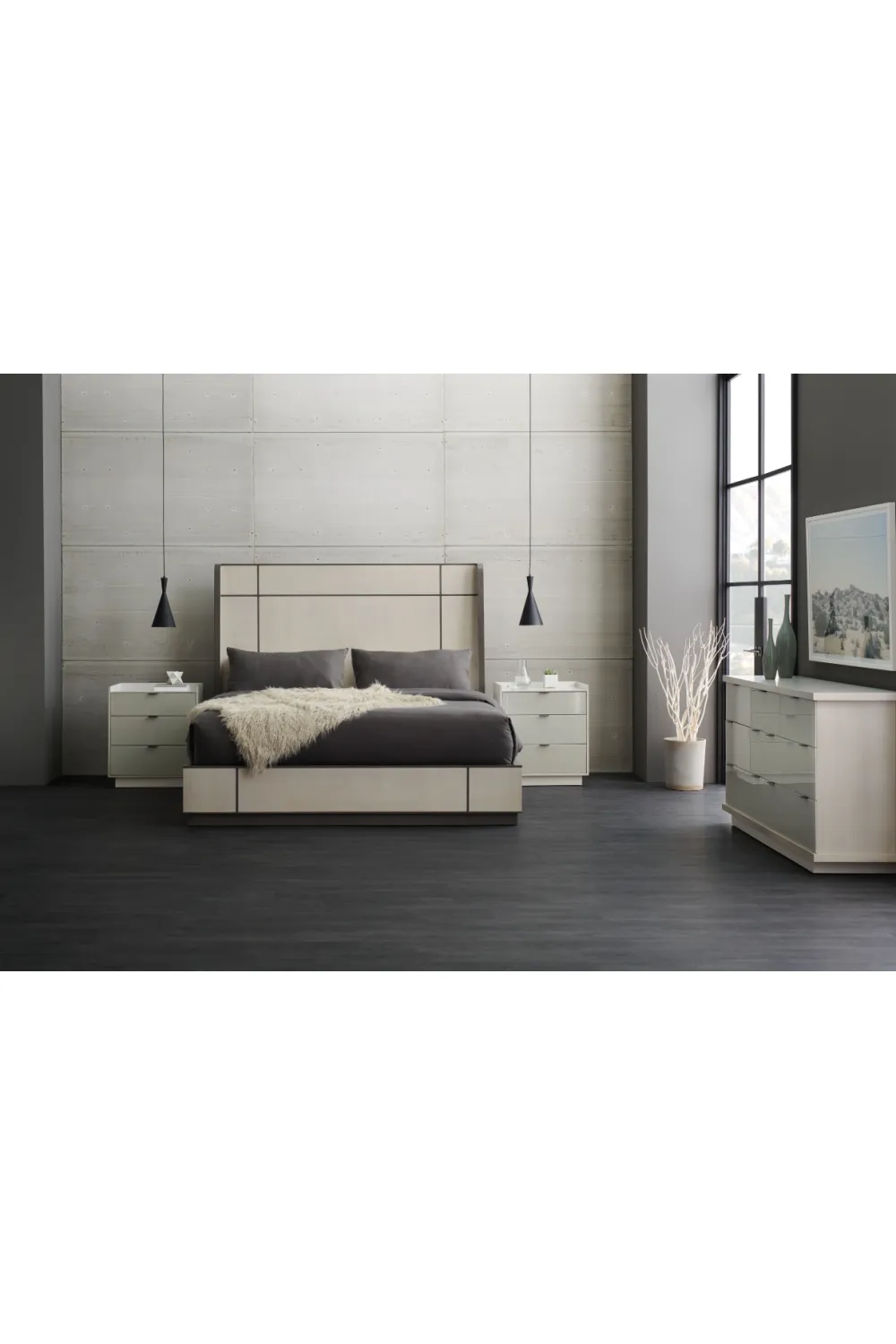 Ash Taupe Modern Nightstand | Caracole Expressions