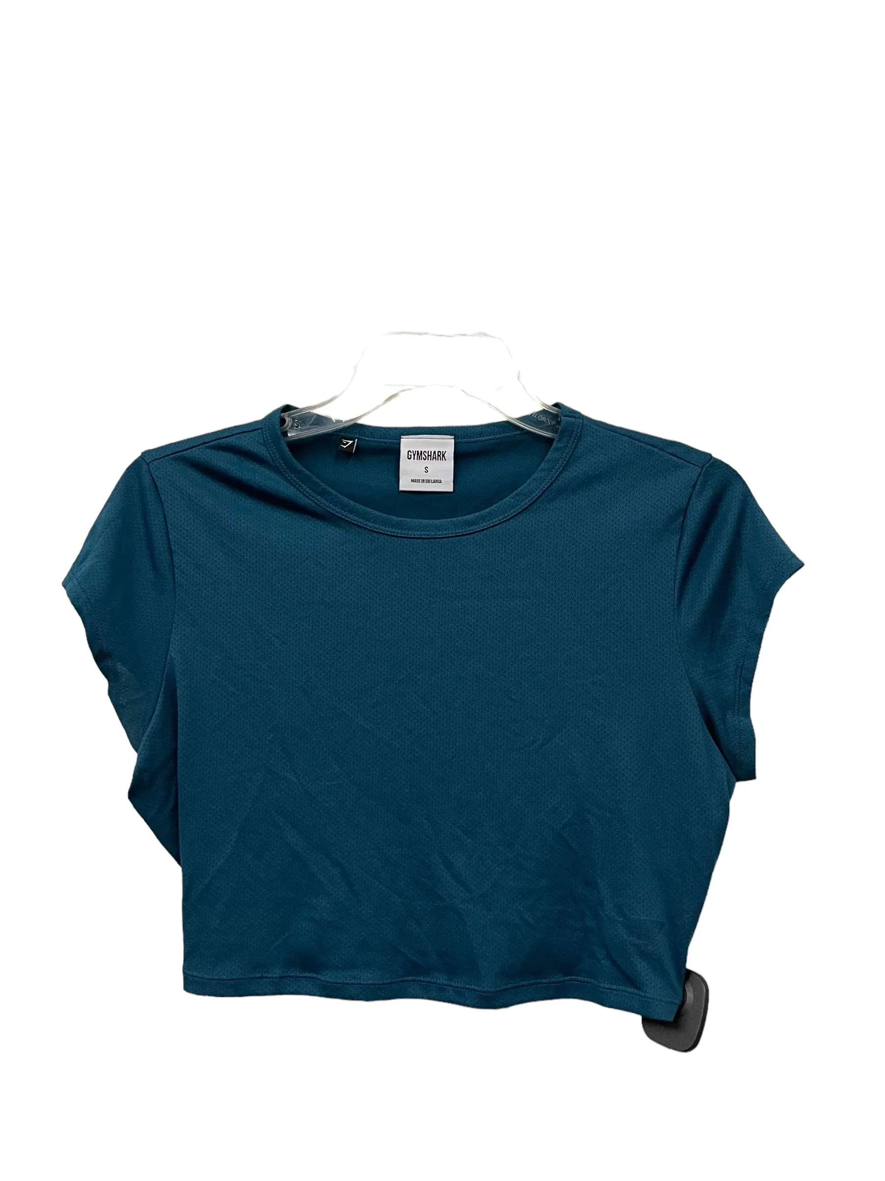 Athletic Top Short Sleeve By Gym Shark In Teal, Size: S