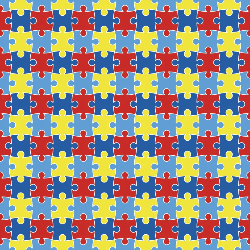 Autism Awareness Puzzle Patterned Heat Transfer Vinyl (HTV)