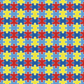 Autism Awareness Puzzle Patterned Heat Transfer Vinyl (HTV)