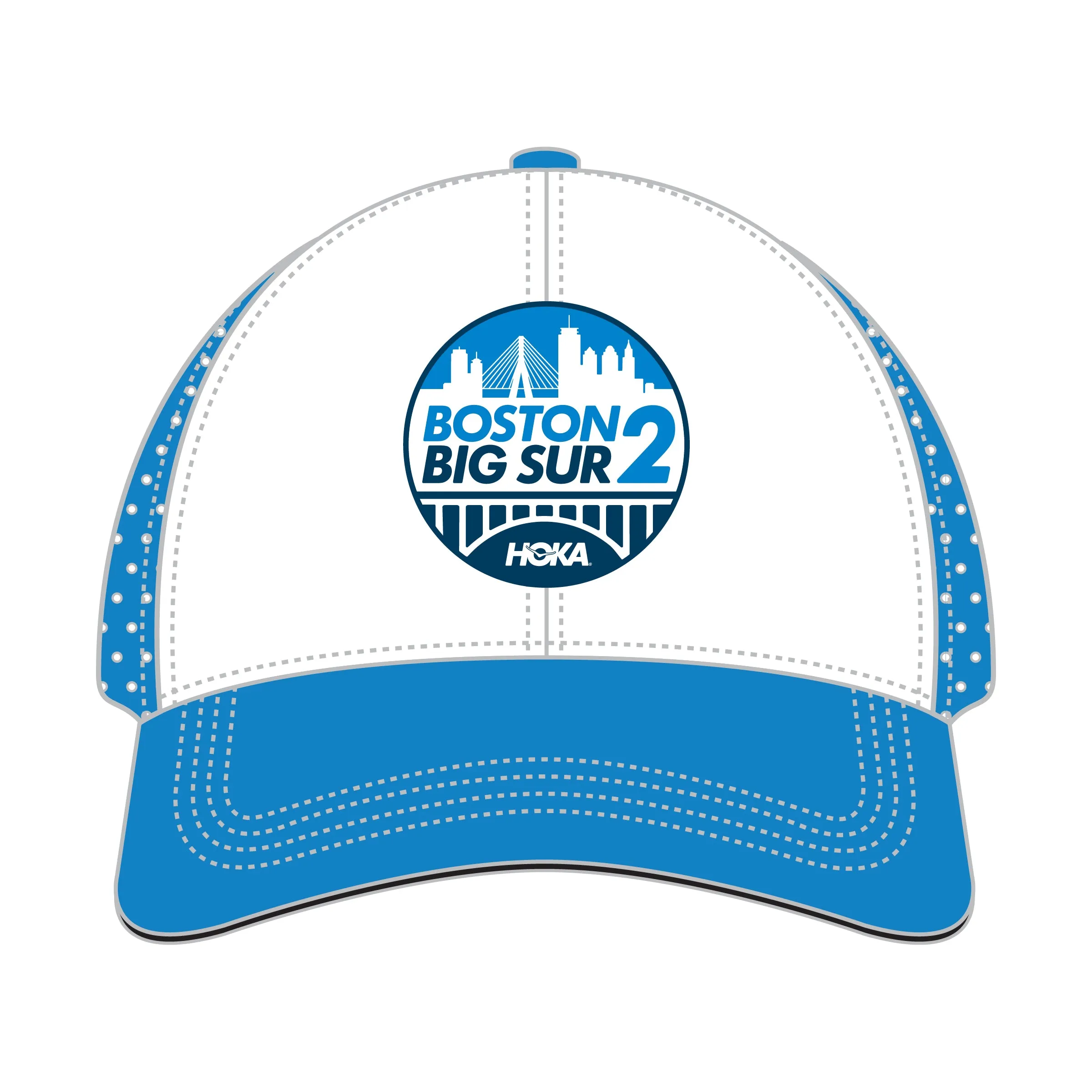 B2BS Trucker - Running Tech- White- Boston 2 Big Sur