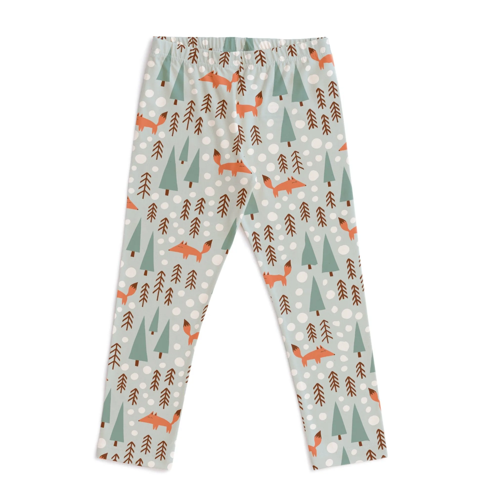 Baby Leggings - Foxes Pale Blue