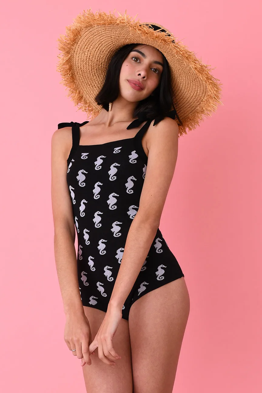 Black Seahorses Bodysuit