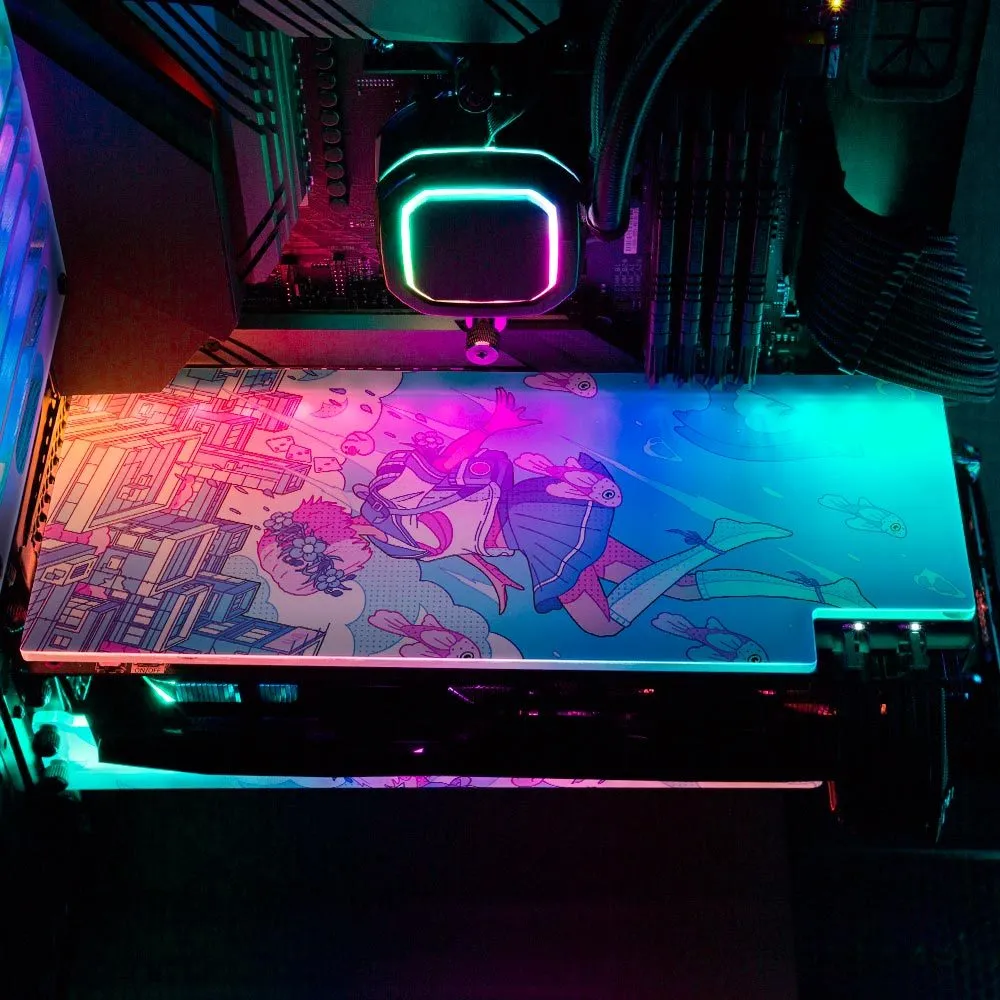 Blue Divergence RGB GPU Backplate