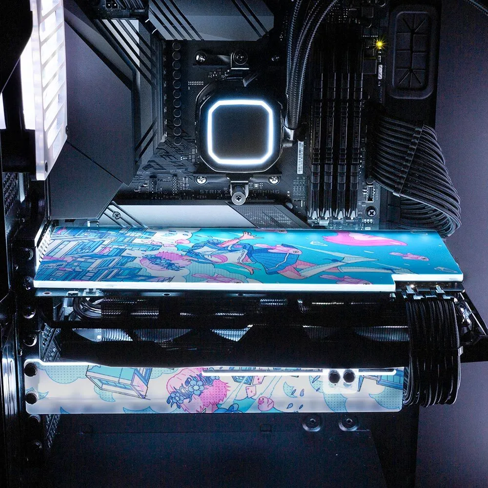 Blue Divergence RGB GPU Backplate