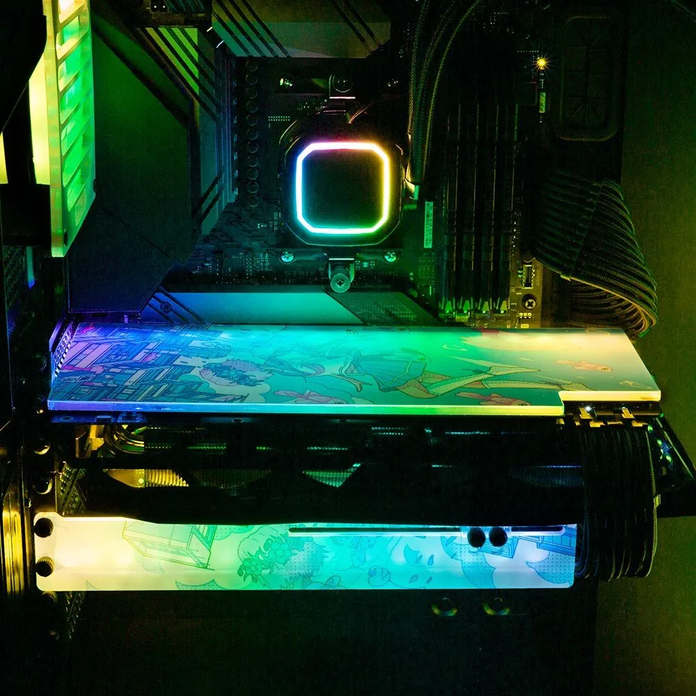 Blue Divergence RGB GPU Backplate