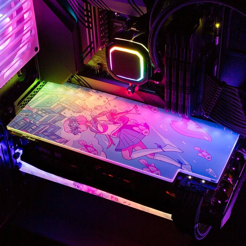 Blue Divergence RGB GPU Backplate