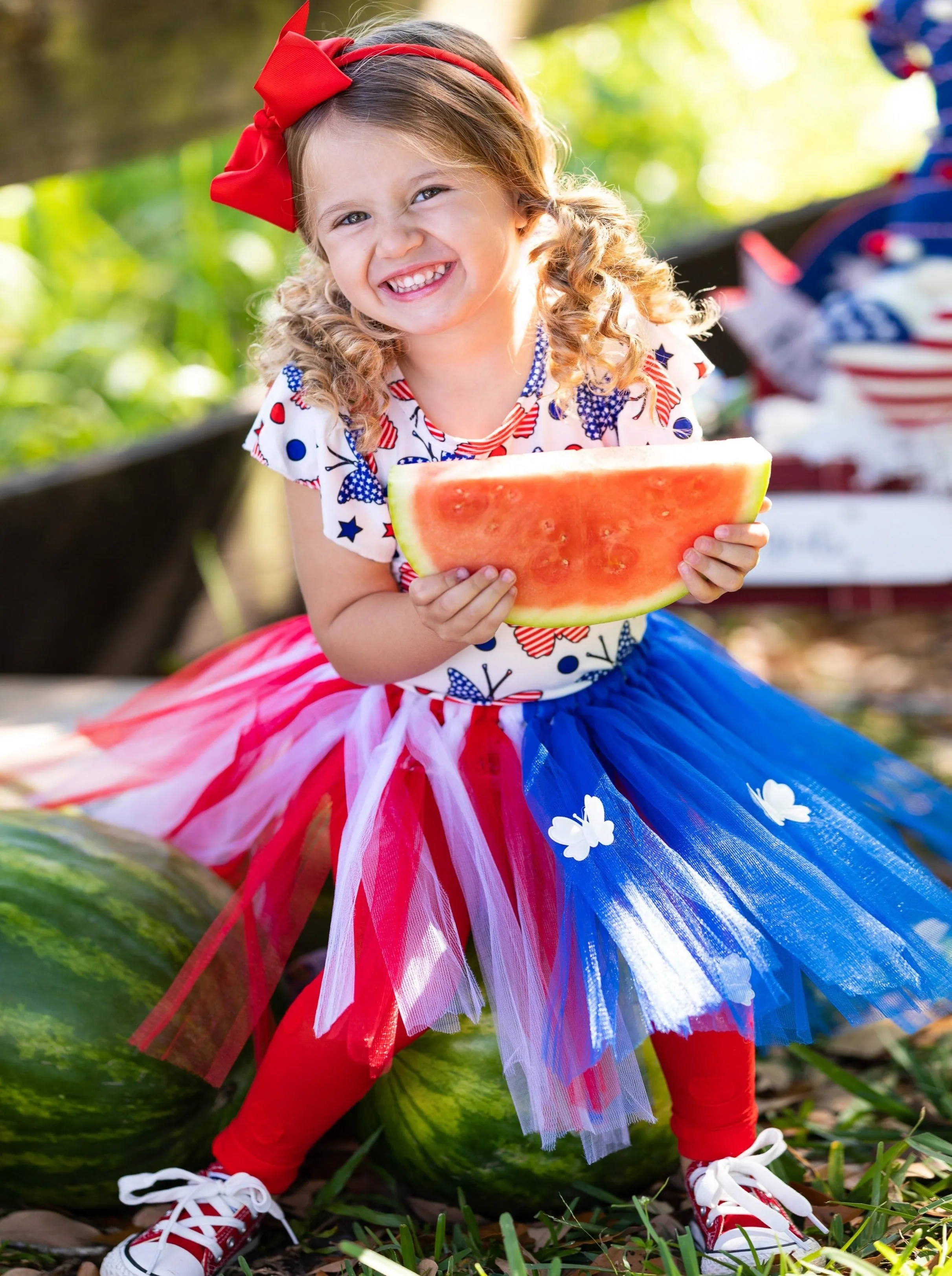 Bold Butterfly Top and Tutu Skirt Set