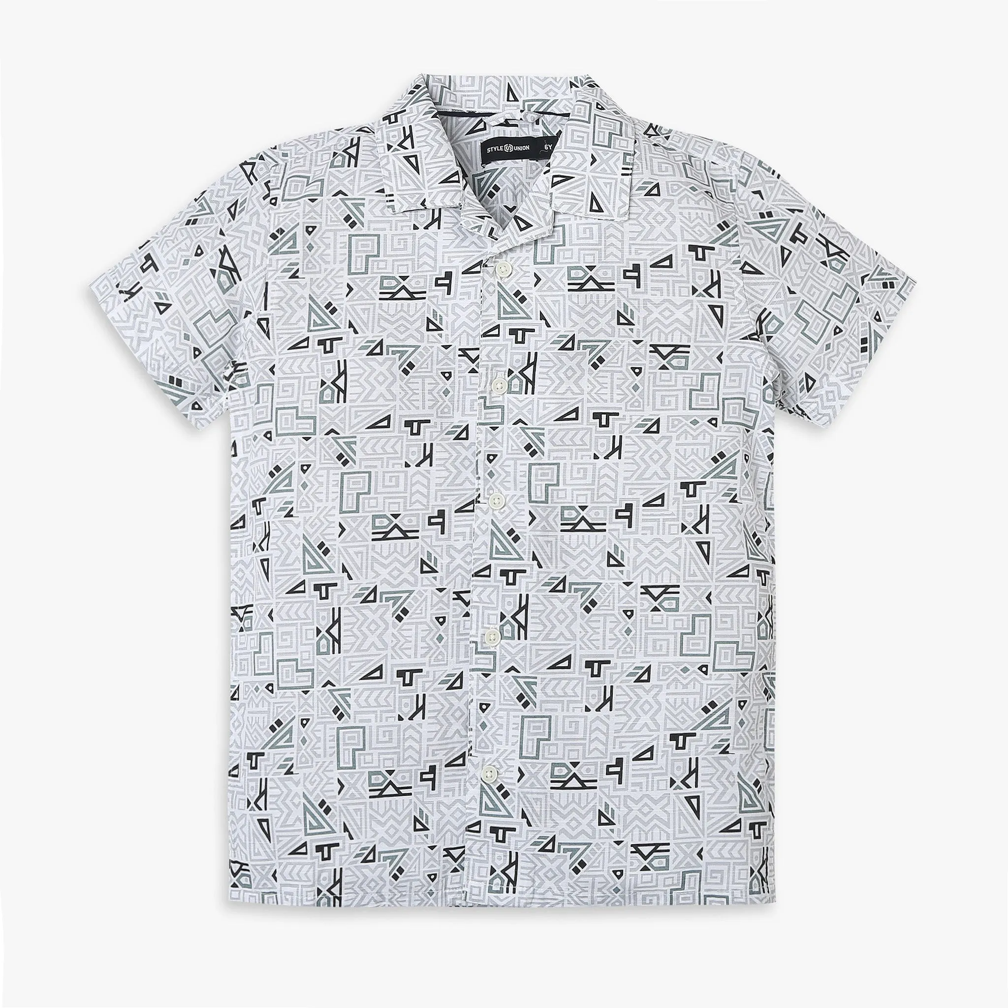 Boys Relaxed Fit Printed Shirt