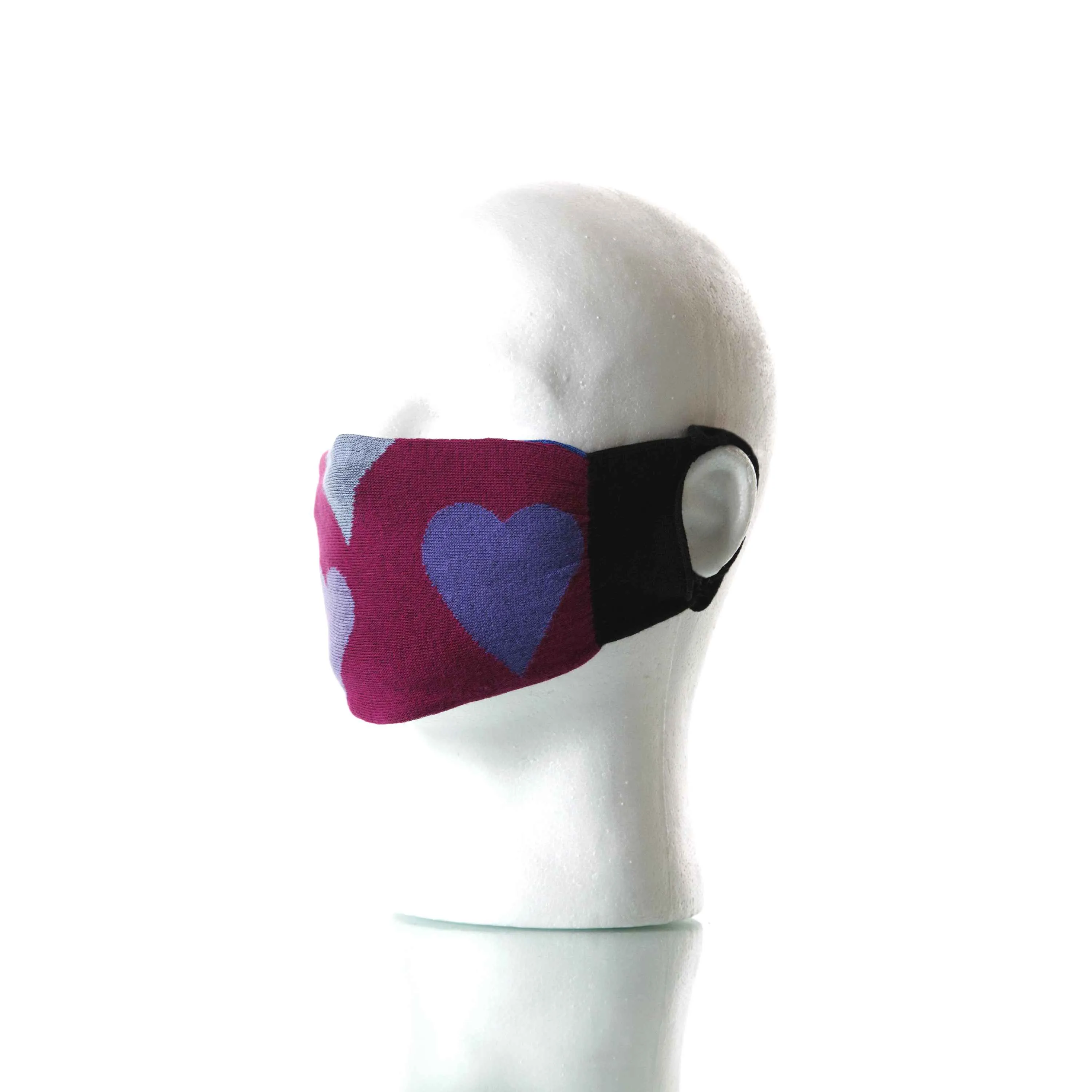 Burgundy/Blue Big Love Mask