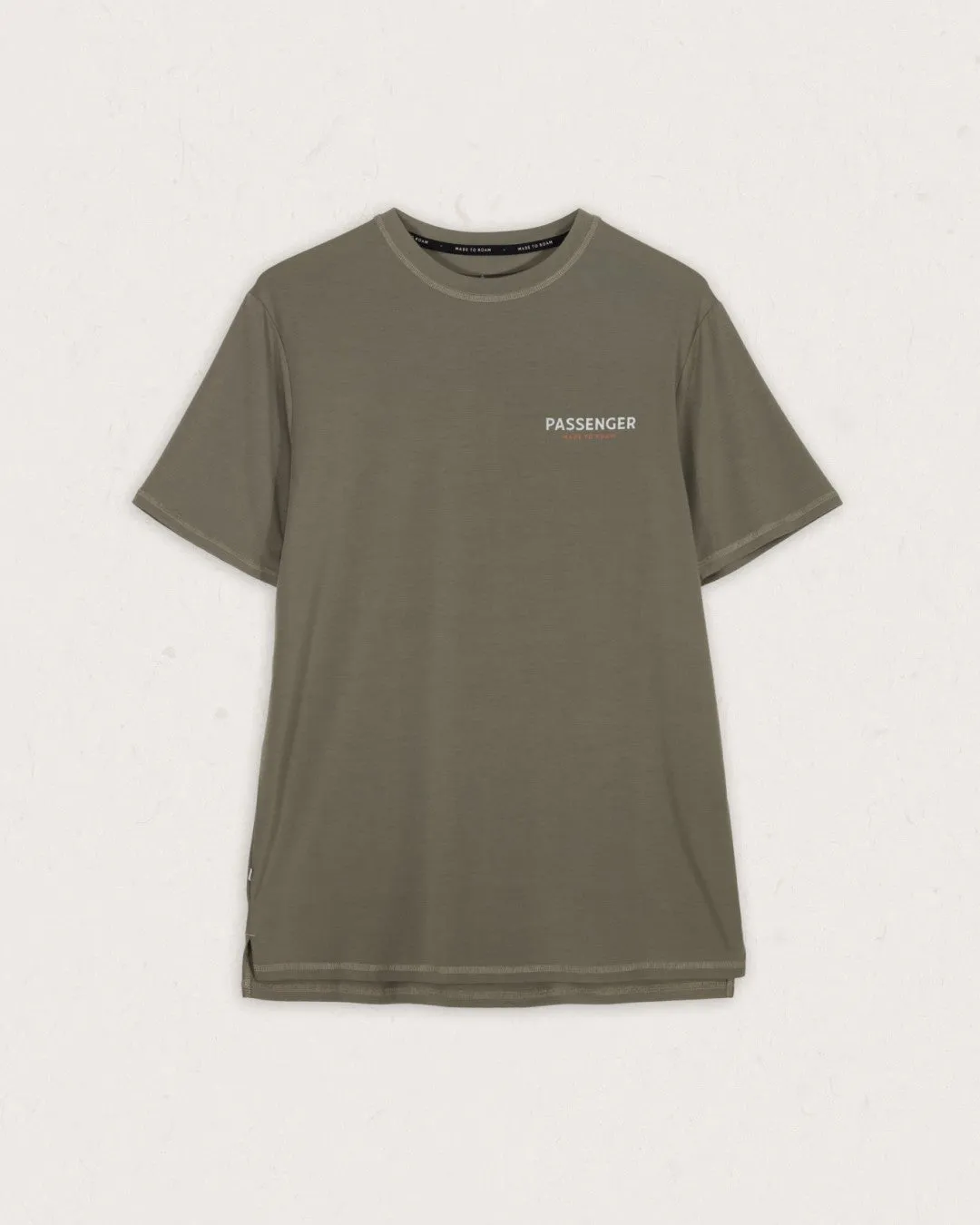 Calling Active Recycled T-Shirt - Dusty Olive