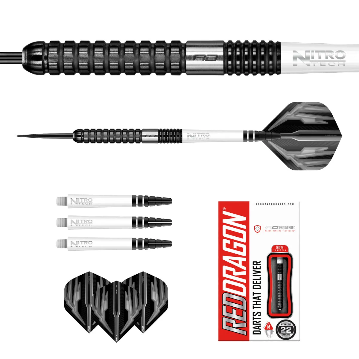 Carnage 2 90% Tungsten Steel Tip Darts by Red Dragon