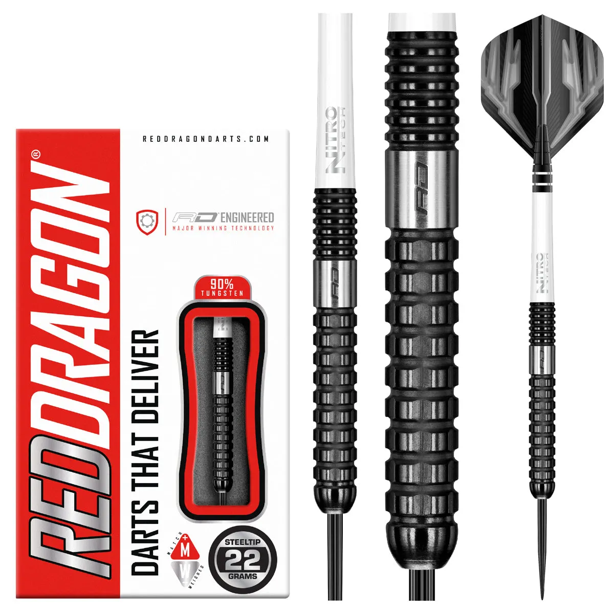 Carnage 2 90% Tungsten Steel Tip Darts by Red Dragon