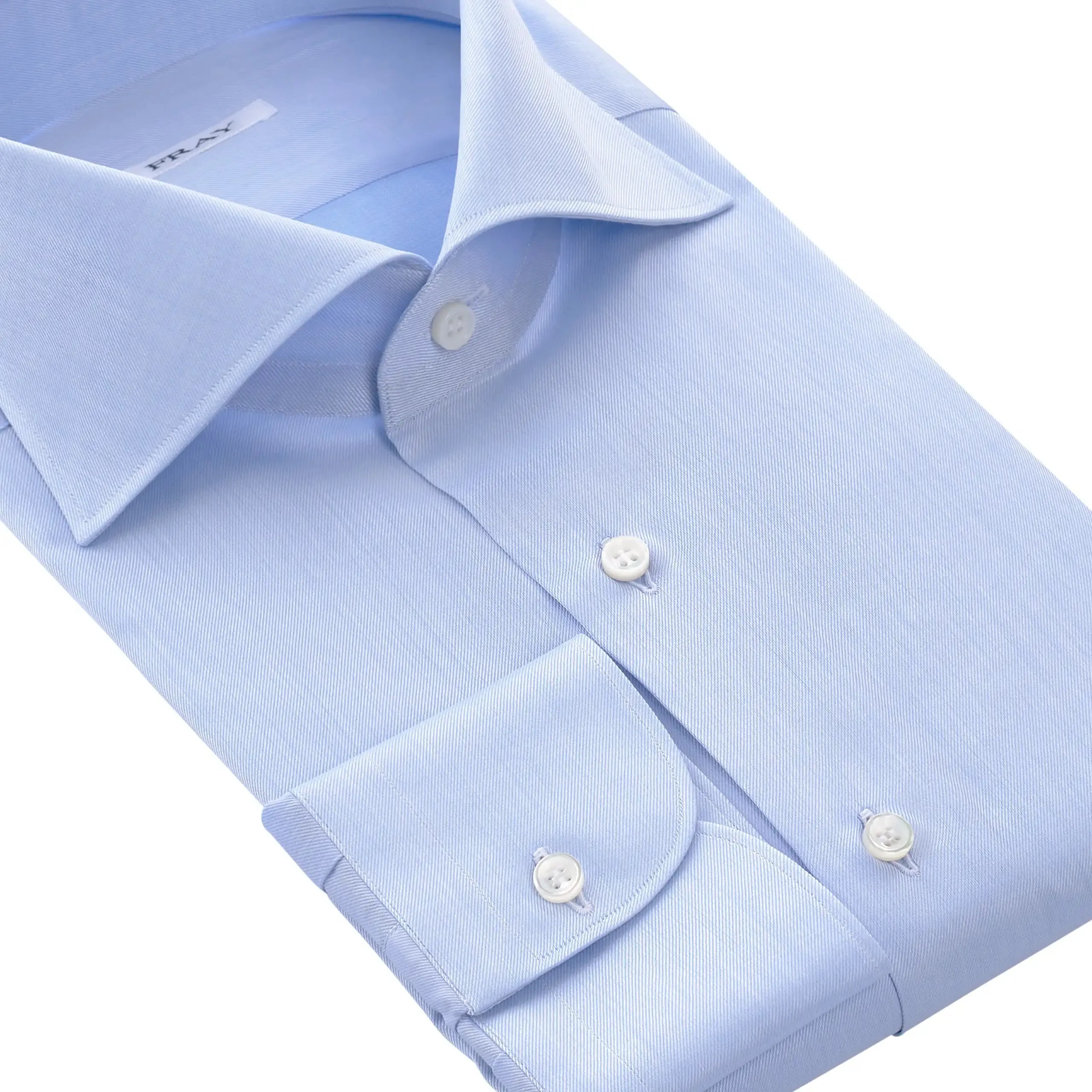 Classic Light Blue Shirt with Round Cuff