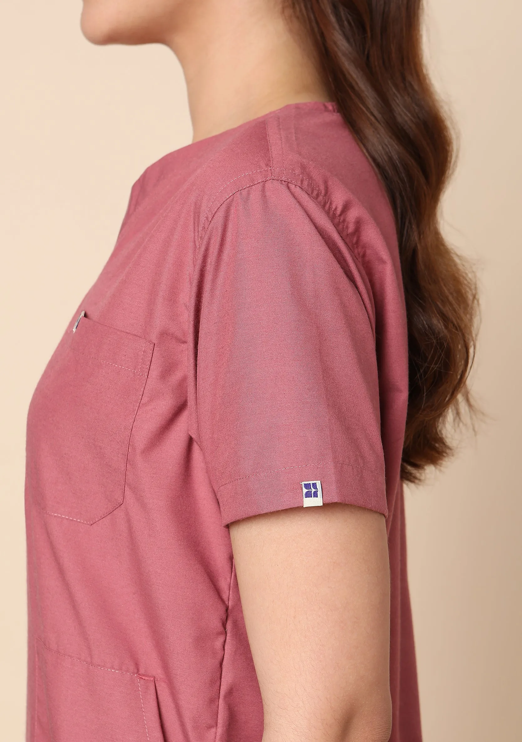 Classic Women's V-Neck (Mauve) Scrub