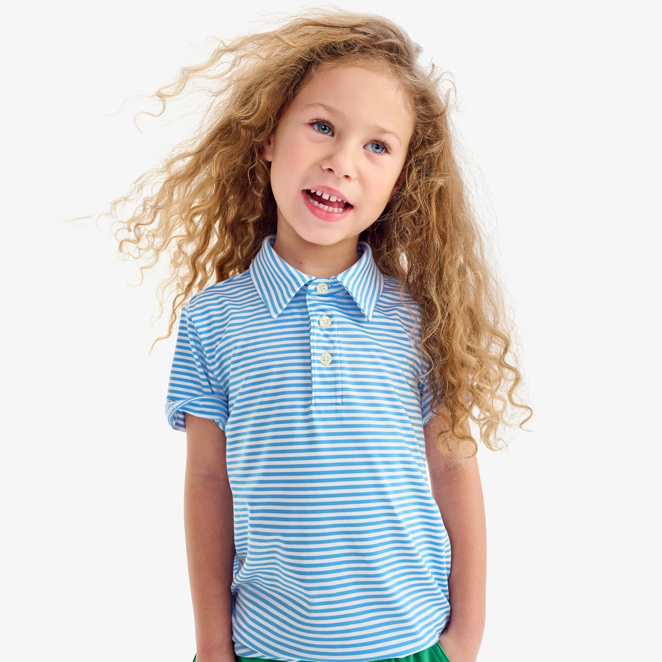 Clearance short sleeve flexknit polo in mini stripe