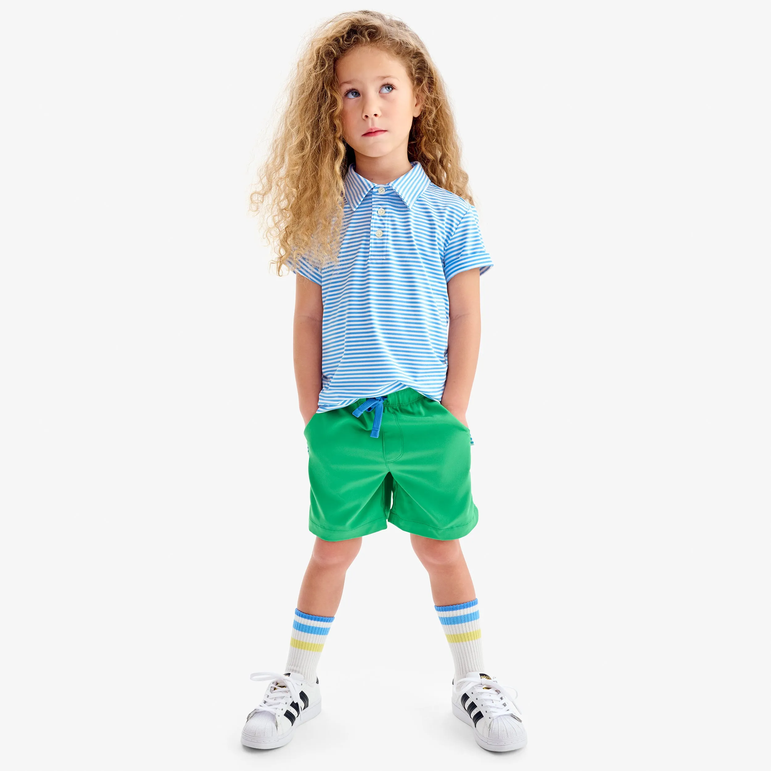 Clearance short sleeve flexknit polo in mini stripe