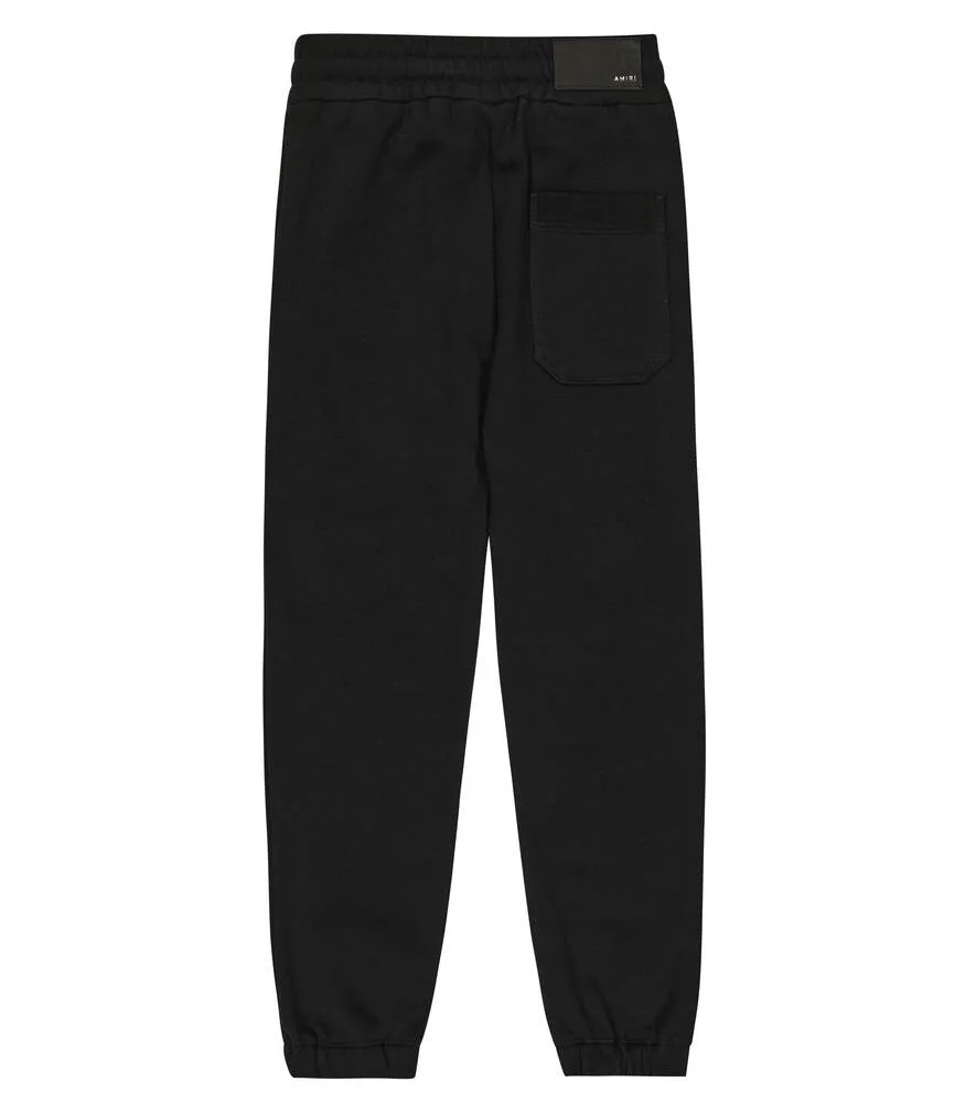 Cotton sweatpants with Amiri logo, black