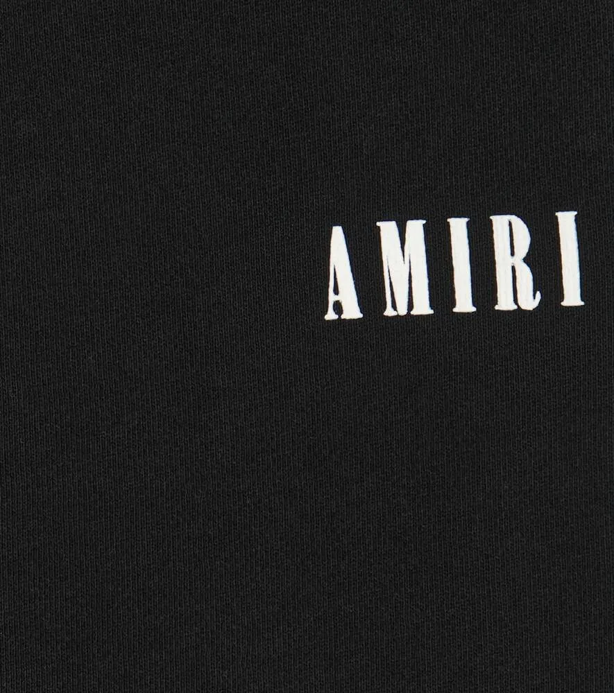 Cotton sweatpants with Amiri logo, black