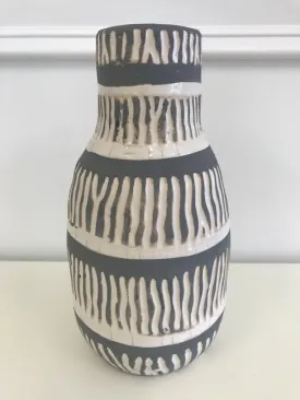 Cream & Grey Ceramic Vase Tall